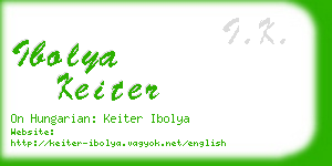 ibolya keiter business card